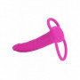 Fallo in silicone realistico indossabile dildo anale strap on con anello fallico