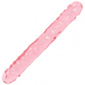 Fallo doppio Dildo crystal jellies double dong 12 pink