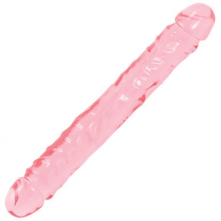 Fallo doppio Dildo crystal jellies double dong 12 pink