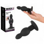 Plug anale in silicone nero con ventosa diltatore fallo dildo liscio anal butt