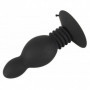 Plug anale in silicone nero con ventosa diltatore fallo dildo liscio anal butt