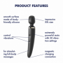 Vibratore vaginale Wand-er Woman massaggiatore vibrante stimolante in silicone