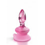 plug anale vaginale dilatatore in vetro glass con ventosa mini dildo liscio sexy