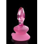 plug anale vaginale dilatatore in vetro glass con ventosa mini dildo liscio sexy