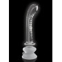 fallo in vetro glass trasparente con ventosa in silicone dildo vaginale anale