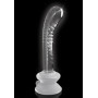 fallo in vetro glass trasparente con ventosa in silicone dildo vaginale anale