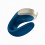 Vibratore per coppia vaginale anale in silicone massaggiatore Double Love Blue