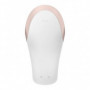 Vibratore per coppia in silicone massaggiatore vaginale anale Double Love White