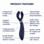 Vibratore per coppia in silicone dildo vibrante vagina ano clitoride Endless fun