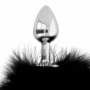plug butt mini dilatatore anale piccolo fallo liscio dildo in metallo con coda
