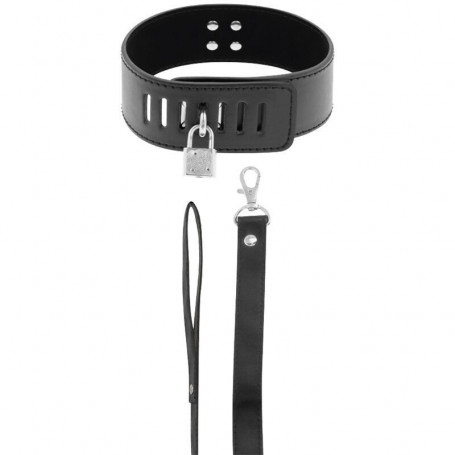 Collare con guinzaglio e lucchetto giochi schiavo sadomaso accessori bondage sex