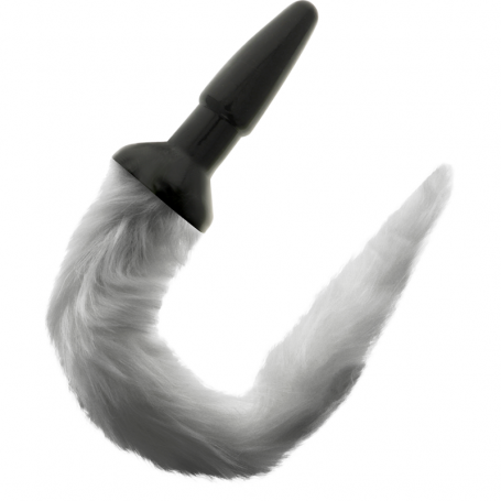 Dilatatore anale con coda fallo morbido dildo stimolatore in silicone butt plug
