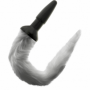 Dilatatore anale con coda fallo morbido dildo stimolatore in silicone butt plug