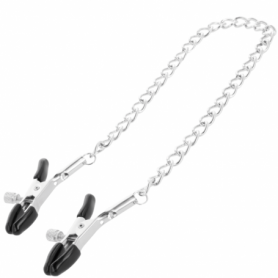 Accessorio bondage morsetti con catena stimolatore seno pinze strizza capezzoli