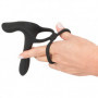 Vibratore con anello fallico dildo vibrante vaginale anale stimolatore clitoride