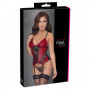 Guepiere con reggicalze lingerie erotica donna intimo con reggicalze e perizoma