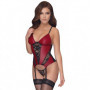 Guepiere con reggicalze lingerie erotica donna intimo con reggicalze e perizoma