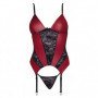 Guepiere con reggicalze lingerie erotica donna intimo con reggicalze e perizoma