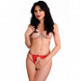 Mutanda donna in pizzo con fiocco sexy slip perizoma intimo aperto ragazza hot