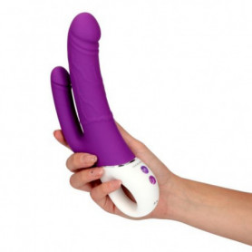 Vibratore doppio dildo in silicone realistico vaginale mini fallo vibrante anale