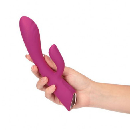 Vibratore rabbit doppio dildo vibrante vaginale clitoride in silicone realistico