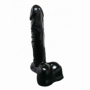 Fallo vaginale anale realistico dildo con ventosa nero pene finto morbido black