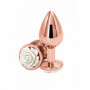 dilatatore anale in metallo butt piccolo indossabile mini dildo plug con Rosa