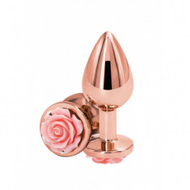 dilatatore anale mini dildo indossabile plug con Rosa piccolo butt in metallo