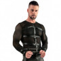 Completo intimo bondage uomo con boxer nero costrittivo con cinghie lingerie hot