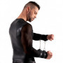 Completo intimo bondage uomo con boxer nero costrittivo con cinghie lingerie hot