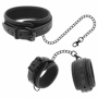 Collare con manette bondage sexy costrittivo sadomaso accessorio per giochi bdsm