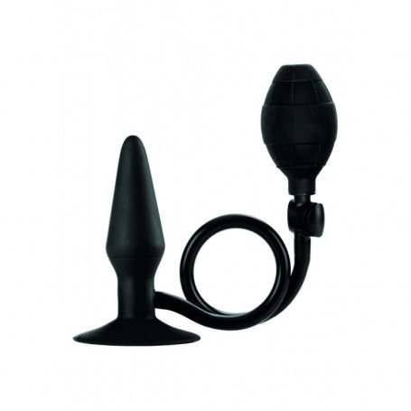 Plug anale gonfiabile con ventosa dilatatore in silicone morbido dildo liscio