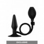 Plug anale gonfiabile con ventosa dilatatore in silicone morbido dildo liscio