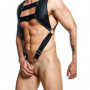 Imbragatura con anello fallico intimo sexy per uomo bondage harness in ecopelle
