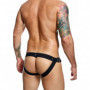 Slip uomo intimo erotico bondage maschile sospensorio in ecopelle jockstrap sexy