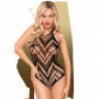 Body a rete nero trasparente abbigliamento intimo erotico donna lingerie sexy