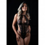 Body in pizzo nero con tanga lingerie erotica donna intimo hot trasparente sexy