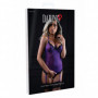 Body con reggicalze intimo in pizzo viola cavallo aperto lingerie sexy donna hot