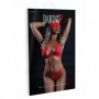 Completo intimo donna sexy con benda perizoma aperto reggiseno rosso in pizzo