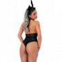 Travestimento sexy bunny costume da coniglietta body erotico donna trasparente