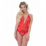 Body rosso a rete in pizzo bodysuit sexy trasparente hot lingerie erotica donna