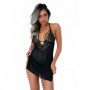 Babydoll sexy donna vestitino erotico nero trasparente con perizoma negligee hot