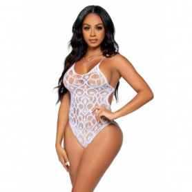 Body in pizzo bianco intimo donna erotico lingerie sexy trasparente bodysuit hot