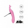 Vibratore doppio in silicone dildo liscio vibrante stimola clitoride vaginale