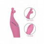 Vibratore doppio in silicone dildo liscio vibrante stimola clitoride vaginale
