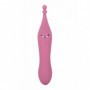 Vibratore doppio in silicone dildo liscio vibrante stimola clitoride vaginale