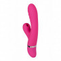 Vibratore vaginale succhia clitoride in silicone dildo liscio vibrante doppio