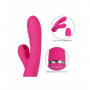 Vibratore vaginale succhia clitoride in silicone dildo liscio vibrante doppio