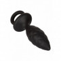 Plug anale in silicone kit dilatatore indossabile set butt mini medium maxi nero