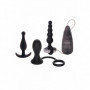 Kit anale plug butt uomo stimolatore prostata set mini dildo massaggiatore nero